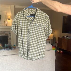Men’s smartwool green checkered shirt